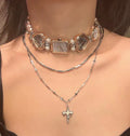 The Silver Hour — Watch Choker & Cross Chain Set