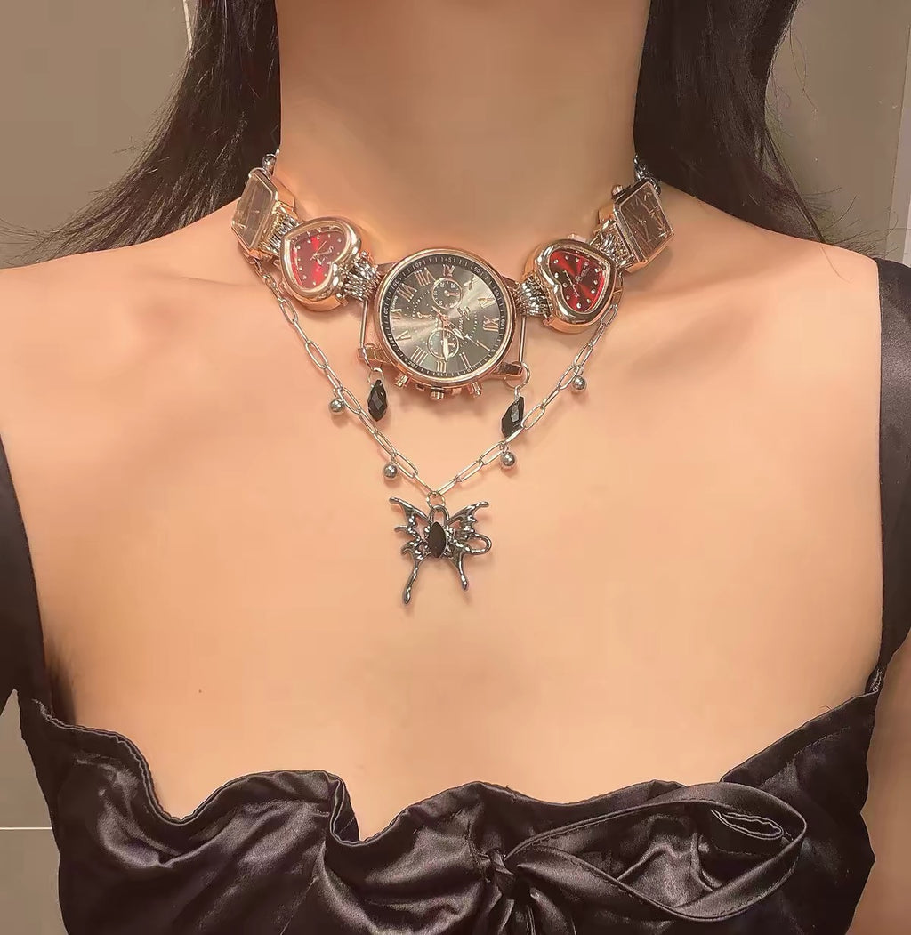 The Remade Hour — Watch Face Choker & Charm Chain