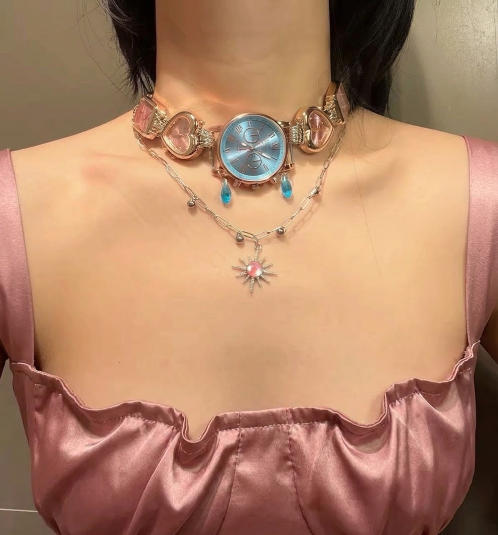 The Remade Hour — Watch Face Choker & Charm Chain