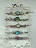 Handmade Beaded Watch – Vintage Clock Face