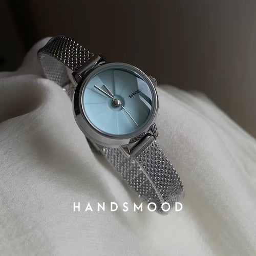 Blue Mother-of-Pearl Watch — Silver Bracelet, 5 Styles