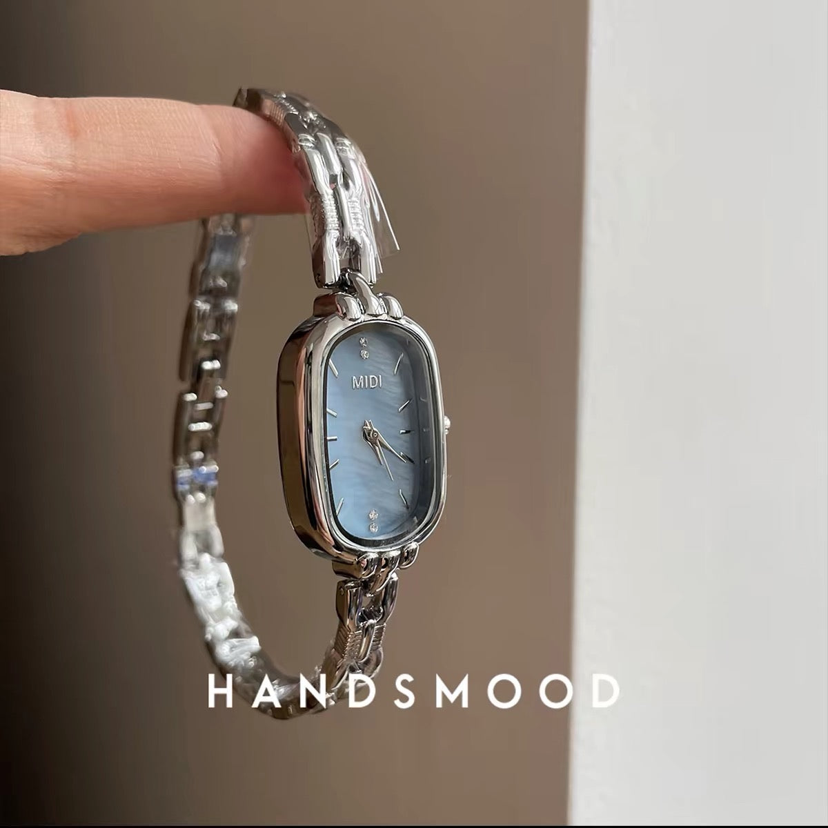 Blue Mother-of-Pearl Watch — Silver Bracelet, 5 Styles