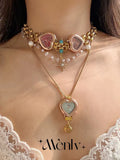 The Pearl Hour — Heart Watch Choker & Pendant Set